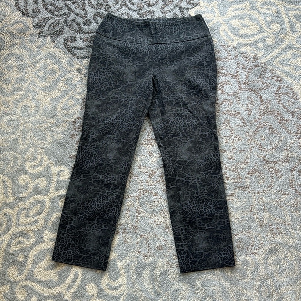 Jules & Leopold Leopard Print Side Zip Pants Medium